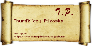 Thuróczy Piroska névjegykártya