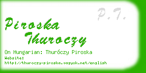 piroska thuroczy business card